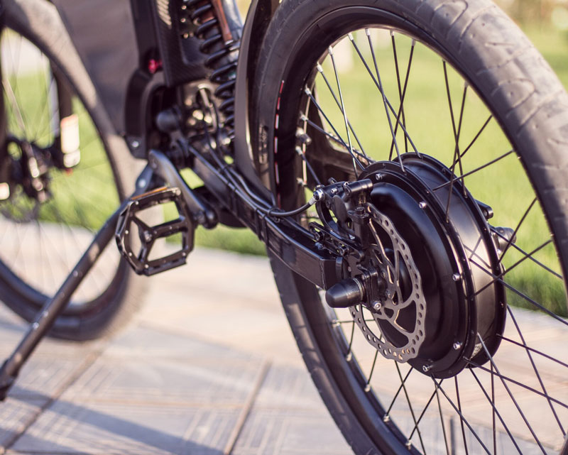 Dedicated space for bike storage and e-bike charging at Villa Serena