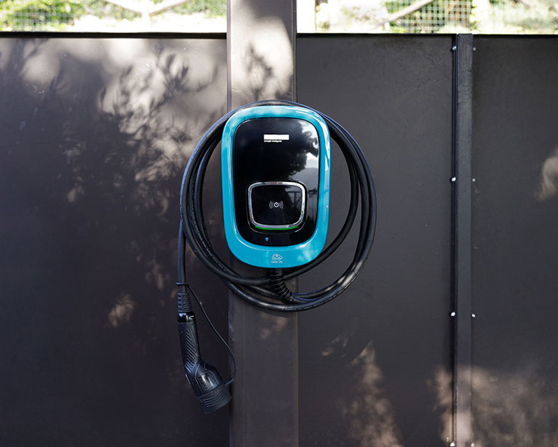 Electric charging station available at Villa Serena